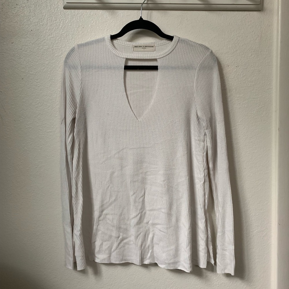 white keyhole urban outfitters sweater